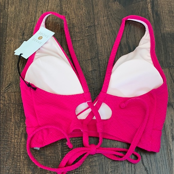 Shade & Shore Pink Bikini Top Small NWT - Picture 4 of 7